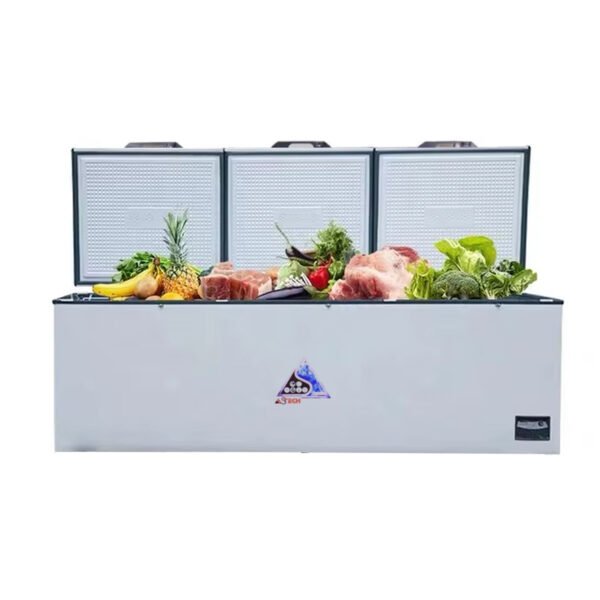 Congélateur Astech Horizontal 3 Portes 900L Gris CH920AC